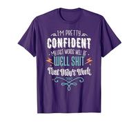 My Last Words Will Be Well Shit That Didn't Work Funny Meme T-Shirt, Men, Purple, 3X-Large