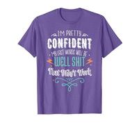 My Last Words Will Be Well Shit That Didn't Work Funny Meme T-Shirt, Men, Purple Heather, XX-Large