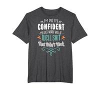 My Last Words Will Be Well Shit That Didn't Work Funny Meme T-Shirt, Men's Big and Tall, Dark Heather Grey, 3X Tall