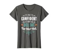 My Last Words Will Be Well Shit That Didn't Work Funny Meme T-Shirt, Women, Asphalt Grey, 3X-Large