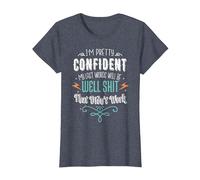 My Last Words Will Be Well Shit That Didn't Work Funny Meme T-Shirt, Women, Heather Blue, Large