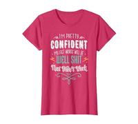 My Last Words Will Be Well Shit That Didn't Work Funny Meme T-Shirt, Women, Red Heather, X-Small