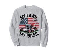 My Lawn My Rules American Flag Lawn Mower Funny Riding Gifts Sweatshirt