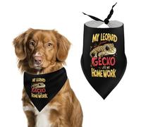 My Leopard Gecko Ate My Homework Dog Bandana Pet Scarf for Small Medium Large Dogs Triangle Bibs Photo Prop Gift