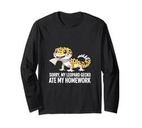 My Leopard Gecko Ate My Homework! Funny Leopard Gecko Lover Long Sleeve T-Shirt