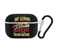 My Leopard Gecko Ate My Homework Hard Shell Case Skin Accessories Cover with Hanging Loop Compatible with AirPods Pro 2