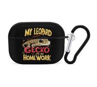 My Leopard Gecko Ate My Homework Hard Shell Case Skin Accessories Cover with Hanging Loop Compatible with AirPods Pro 2