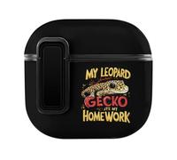 My Leopard Gecko Ate My Homework Hard Shell Case Skin Accessories Cover with Secure Lock Clip Compatible with AirPods 4