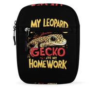 My Leopard Gecko Ate My Homework Mini Crossbody Bag Unisex Anti-Theft Side Shoulder Bags Travel Small Messenger Bag