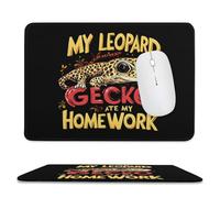 My Leopard Gecko Ate My Homework Mouse Pad Waterproof Ultra-Thin Non-Slip Rubber Base Square Mouse Mat Gaming Mousepad 7.9"x9.4"