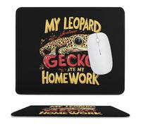 My Leopard Gecko Ate My Homework Mouse Pad Waterproof Ultra-Thin Non-Slip Rubber Base Square Mouse Mat Gaming Mousepad 9.8"x11.8"