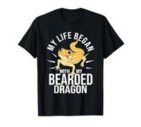 My Life Began with My Bearded Dragon Pet Lizard T-Shirt