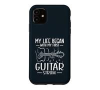 My Life Began With My First Guitar Strum Music Guitarist Case for iPhone 11