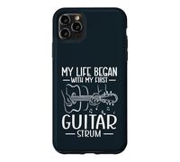 My Life Began With My First Guitar Strum Music Guitarist Case for iPhone 11 Pro Max