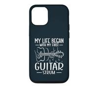 My Life Began With My First Guitar Strum Music Guitarist Case for iPhone 12/12 Pro