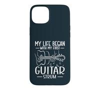 My Life Began With My First Guitar Strum Music Guitarist Case for iPhone 15 Plus