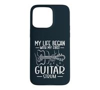 My Life Began With My First Guitar Strum Music Guitarist Case for iPhone 15 Pro Max