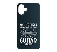 My Life Began With My First Guitar Strum Music Guitarist Case for iPhone 16 Plus