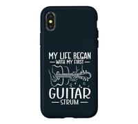 My Life Began With My First Guitar Strum Music Guitarist Case for iPhone X/XS