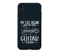 My Life Began With My First Guitar Strum Music Guitarist Case for iPhone XS Max
