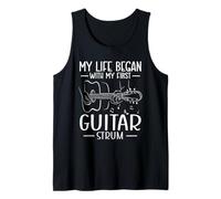 My Life Began with My First Guitar Strum Music Guitarist Tank Top