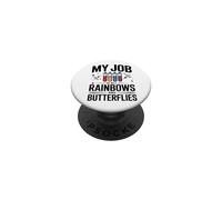 My Life Is All Rainbows And Butterflies Funny Phlebotomist PopSockets Adhesive PopGrip