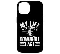 My Life Is Going Downhill Fast Funny Skiing Lover Winter Ski Case for iPhone 14