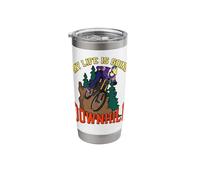 My Life is Going Downhill Funny Mountain Biking Stainless Steel Insulated Tumbler