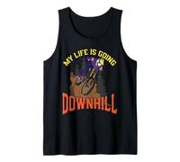 My Life is Going Downhill Funny Mountain Biking Tank Top