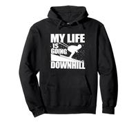 My Life is Going Downhill Funny Skiing Mountain For Skiers Pullover Hoodie