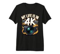 My Life is in 4K Videographer 4K Premium T-Shirt