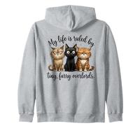 My Life Ruled By Tiny Overlords Cat Owner Zip Hoodie