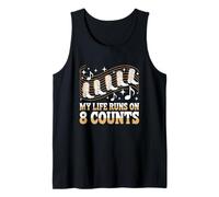 My Life Runs On 8 Counts Line Dancing Country Lover Tank Top