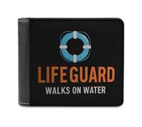 My Lifeguard Walks On Water Classic Mens Wallets Women Slim Bifold Wallet | Compact Leather Credit Card Holder for Front Pocket Fashion