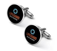My Lifeguard Walks On Water Round Cufflinks for Men Classic Cuff Links Jewellery for Wedding Business Party
