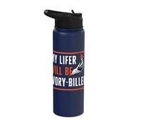 My Lifer Ivory-Billed Woodpecker Birdwatching Birdwatcher Stainless Steel Insulated Water Bottle