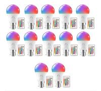 My Lighting 10W B22 ECO Series Colour Changing Light Bulb Dimmable, LED Bulbs with Remote,RGB+Cool White 6000K,16 Million Colour for Home Decore & Mood Lighting (Value Pack of 10 & Get 2 Bulb Extra)