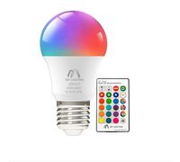 My Lighting 10W ECO Series E27 LED Bulb | Colour-Changing, Dimmable RGB + Cool White 6000K | Remote-Controlled Edison Screw Bulb | 16 Million Colours for Home Décor & Mood Lighting | 1 Pack