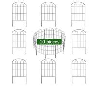 My Link 10 Pack Decorative Garden Fence Outdoor 24inches (H) x 13inches (L),Animal Barrier Fence for Dogs Antirust Metal Fence Panels for Garden Outdoor.