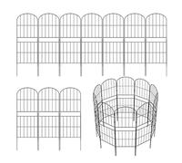 My Link Decorative Garden Fence Fencing 10 Panels，10.8ft (L) x 36in (H) Rust-Proof Metal Wire Border Animal Barrier for Dogs Metal Fence Panels for Garden Outdoor.