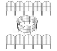 My Link Decorative Garden Fence Fencing 10 Panels，10ft (L) x 24in (H) Rust-Proof Metal Wire Border Animal Barrier for Dogs Metal Fence Panels for Garden Outdoor.