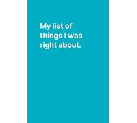 My list of things I was right about : Minimalist notebook, journal, planner for women, men, employees, bosses and everyone else.