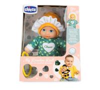 Chicco Mini Doll My Doudou Doll Fiore 18 cm Soft Rag Doll with Vinyl Head and Hand Painted Details, Sensory Toy with Heart Ring and Soft Colours, Machine Washable, from 0+ Months