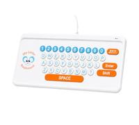 My Little Keyboard Kids Computer Keyboard, Big Keys, Simple Layout, Age 3-6 | Simplified layout with only the keys kids need, real QWERTY, wired USB-A & USB-C, for preschool, kindergarten & homeschool