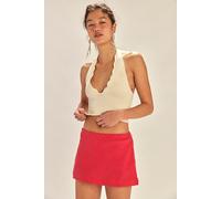 My Little Micro Mini Cotton-Linen Skort by free-est at Free People in High Risk Red, Size: XS - female