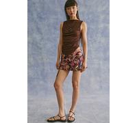 My Little Micro Mini Printed Skort at Free People in Midnight Combo, Size: Small - female