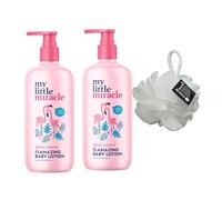 My Líttle Míracle Baby Lotion 500ml With Chamomile, Lightly Scented Twin Pack With Free Beauty Body Puff(Any Colour)
