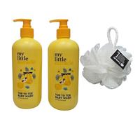 My Líttle Míracle Baby Top To Toe 500ml, Baby Wash TWIN PACK Vegan Friendly, For Hair & Body With Free Beauty Body Puff(Any Colour)