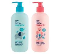 My Líttle Míracle Lightly Scented Splashy Baby Bath & Baby Lotion - For Hair & Body | Vegan & Dermatologically Tested | 500mL+500mL
