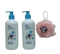 My Líttle Míracle Splashy Baby Bath 500ml Twin Pack,Lightly Scented Baby's Sensitive Skin With Free Beauty Body Puff(Any Colour)